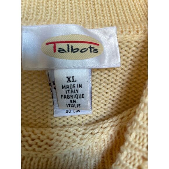 NWT Talbots Mock Neck Long Sleeve Wool Blend Sweater Yellow XL - Picture 6 of 10